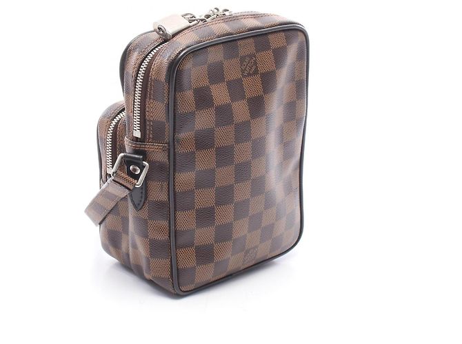 Borsa a tracolla Louis Vuitton Amazon Damier Savannah Chapman Brothers Marrone Nero Multicolore - vista 2