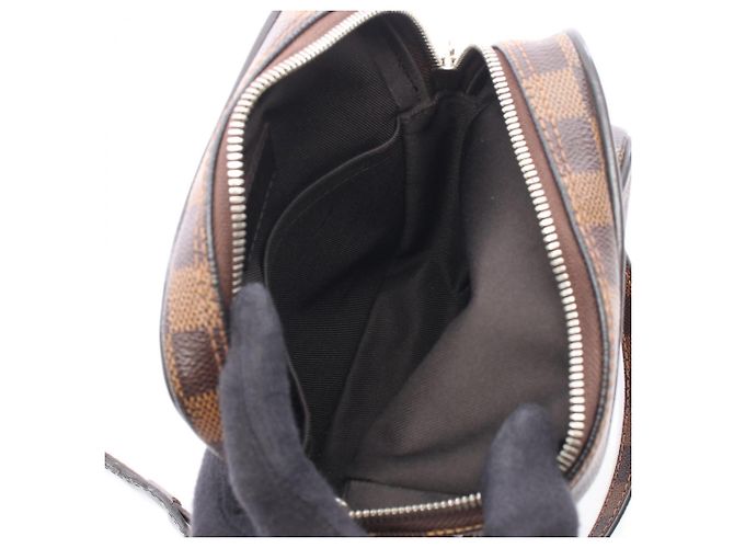 Borsa a tracolla Louis Vuitton Amazon Damier Savannah Chapman Brothers Marrone Nero Multicolore - vista 3