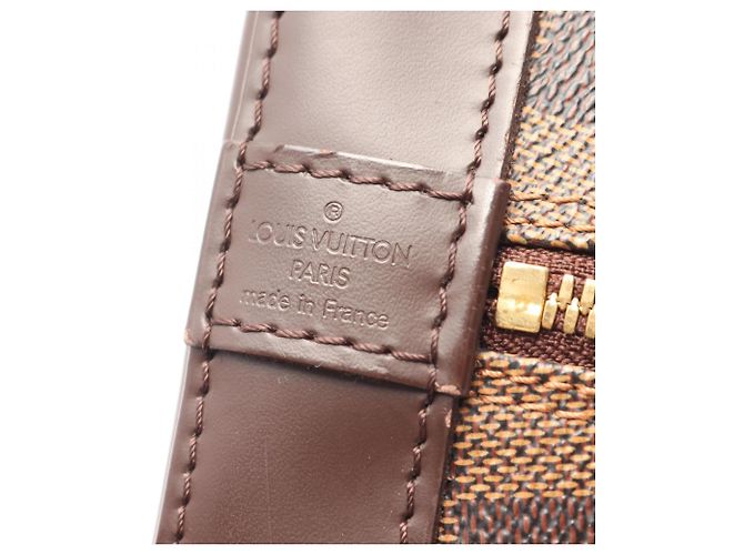 Borsa Louis Vuitton Alma Damier Ebene Marrone - vista 4