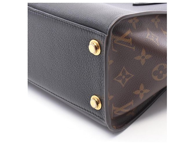 Borsa Louis Vuitton On My Side MM Monogram Noir Marrone Nero - vista 10