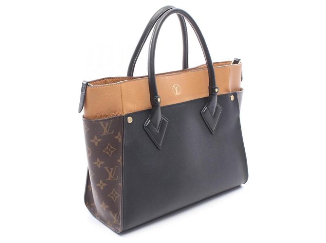 Borsa Louis Vuitton On My Side MM Monogram Noir Marrone Nero - vista 2