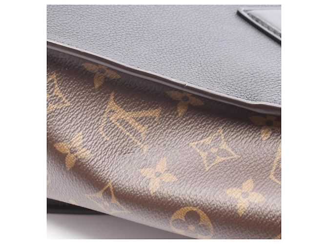 Borsa Louis Vuitton On My Side MM Monogram Noir Marrone Nero - vista 9
