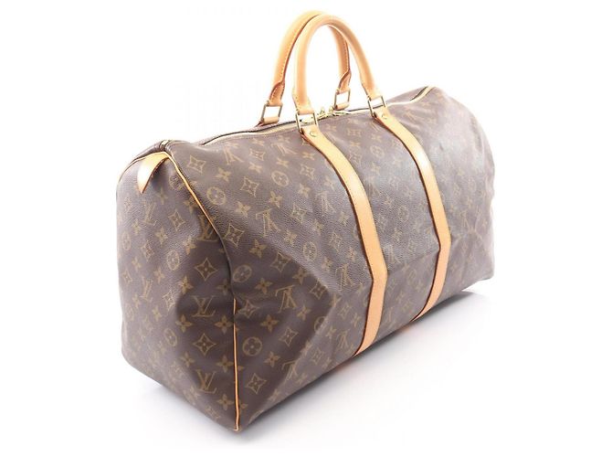Borsa Boston Louis Vuitton Keepall 50 Marrone - vista 2
