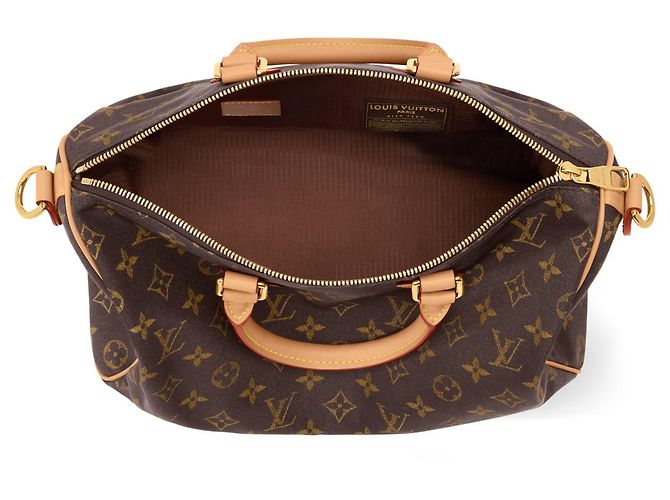 Louis Vuitton Speedy 30 Bandoulière Monogram Silk Tech Marrone Monogramma - vista 2