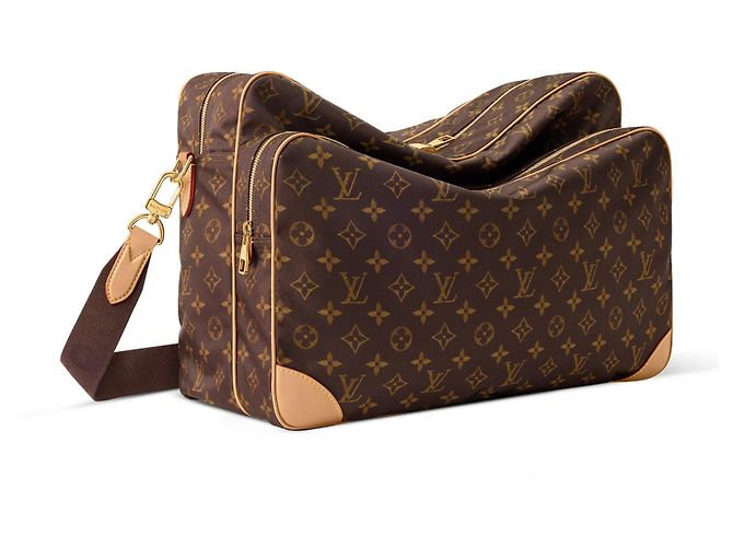 Louis Vuitton 45 Nil Travel Silk tech Castaño Monograma - vista 2