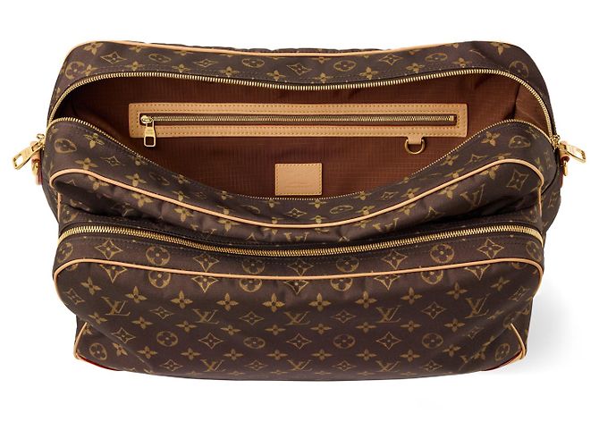 Louis Vuitton 45 Nil Travel Silk tech Castaño Monograma - vista 3