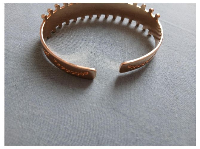Hipanema Bracciale a cerchio in metallo dorato e turchese D'oro - vista 5