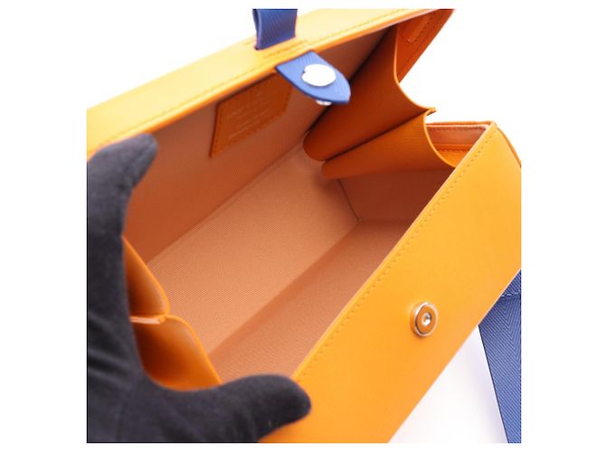 Borsa Louis Vuitton blu e arancione - vista 3