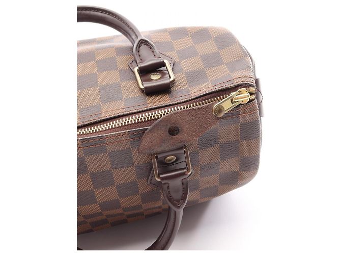 Borsa Louis Vuitton Speedy 25 Damier Ebene Marrone - vista 6