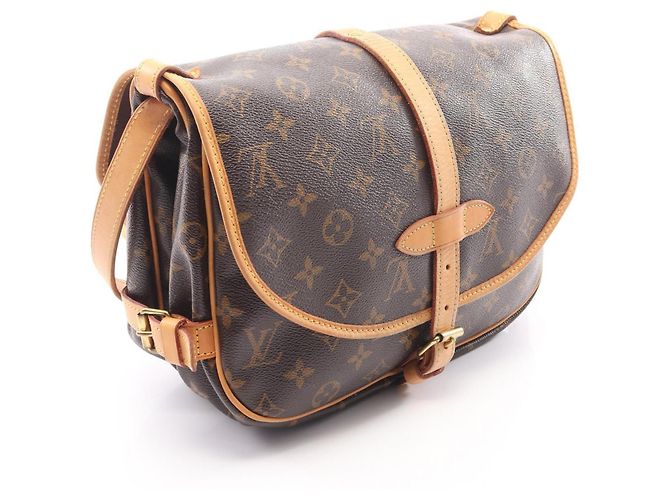 Borsa a Spalla Louis Vuitton Saumur 30 Marrone - vista 2