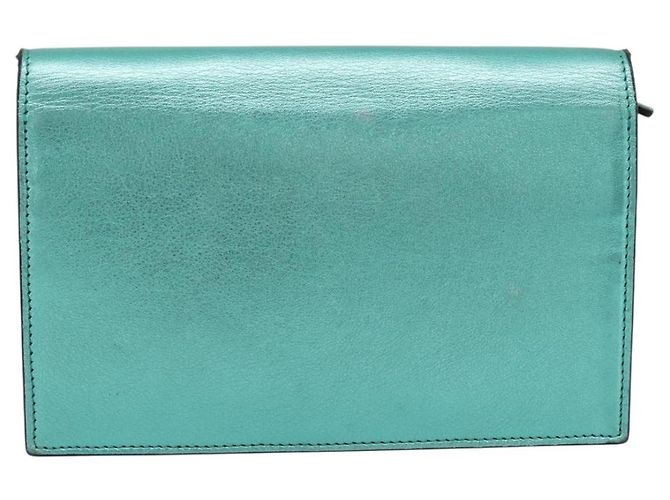 Saint Laurent Kate leather Small Verde - vista 2