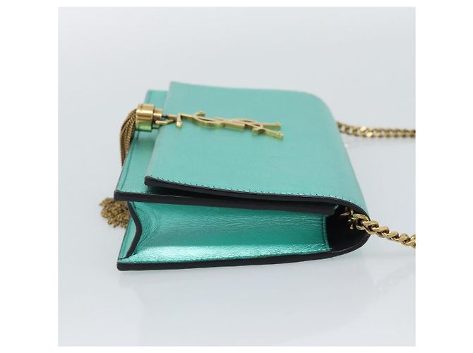 Saint Laurent Kate leather Small Verde - vista 4