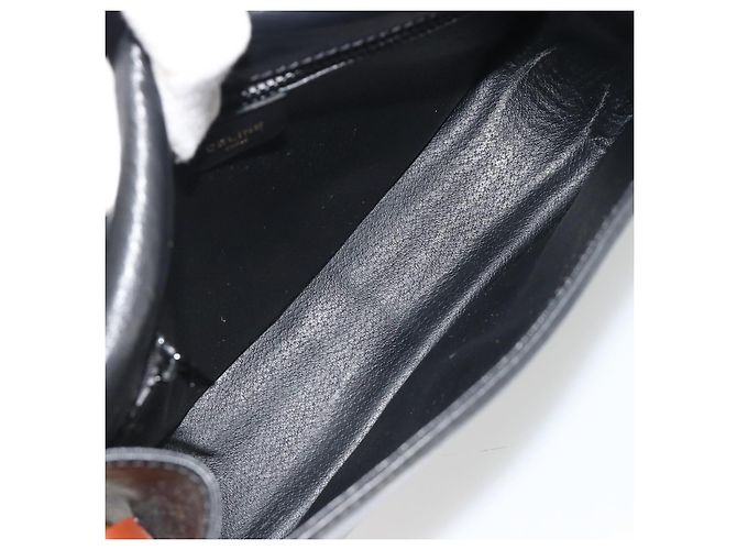 Céline Celine Vintage Flap Leather Nero - vista 5