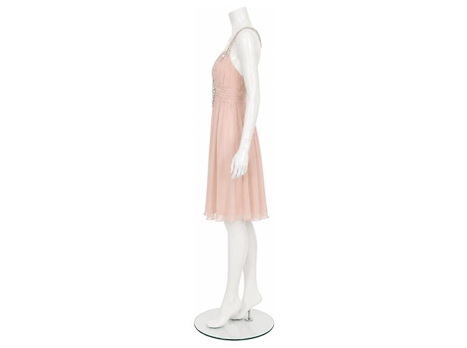 Vestido de seda con adornos Jenny Packham Rosa - vista 3