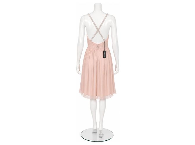 Vestido de seda con adornos Jenny Packham Rosa - vista 4