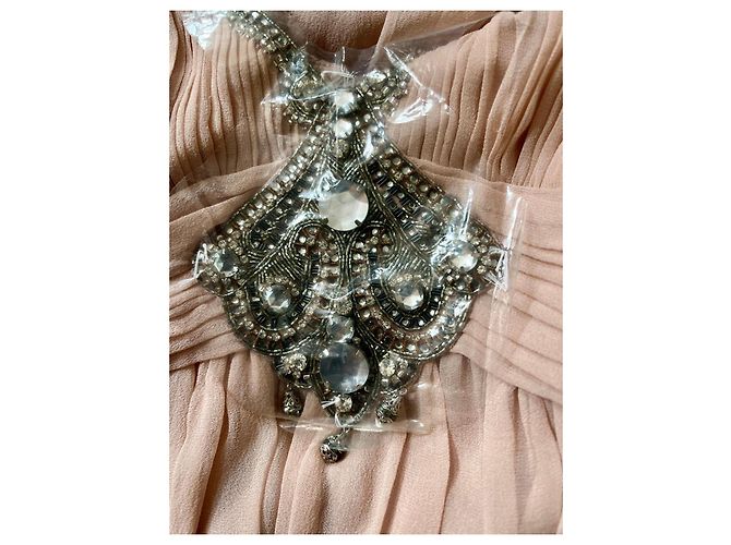Vestido de seda con adornos Jenny Packham Rosa - vista 6