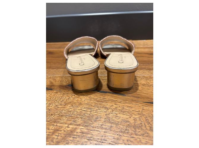 Mules Christian Dior Dway Beige Rosa 38 - vista 11