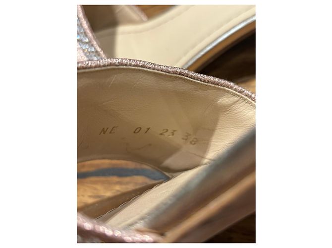 Mules Christian Dior Dway Beige Rosa 38 - vista 4