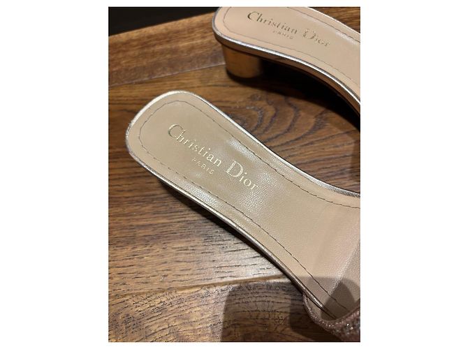 Mules Christian Dior Dway Beige Rosa 38 - vista 6