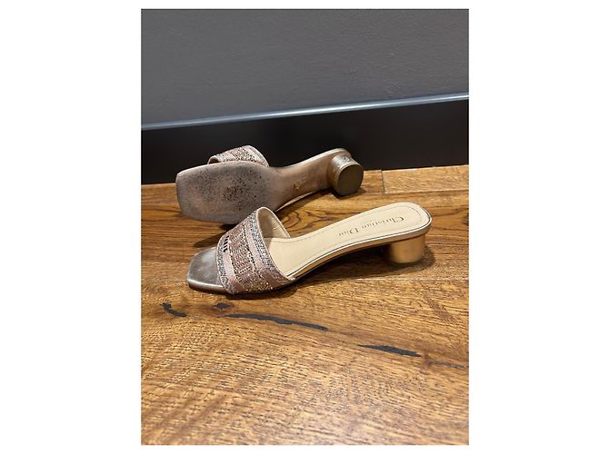Mules Christian Dior Dway Beige Rosa 38 - vista 7