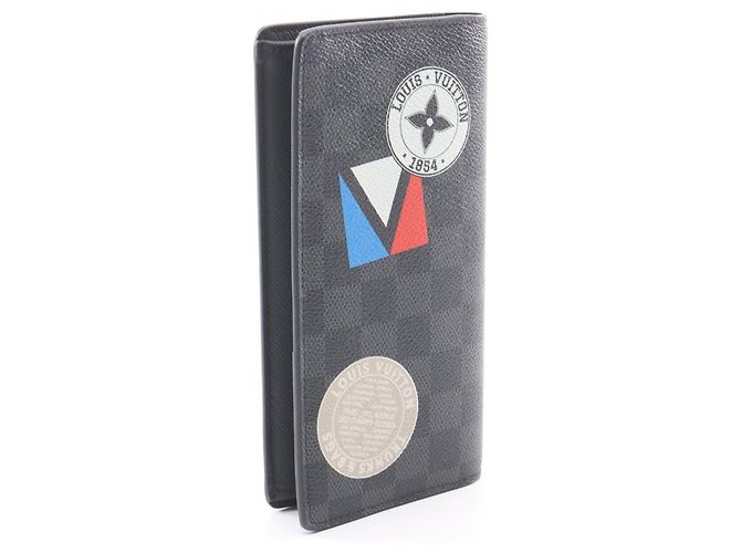 Louis Vuitton Portefeuille Brazza Damier Graphite Bi-Fold Long Wallet Black - view 2