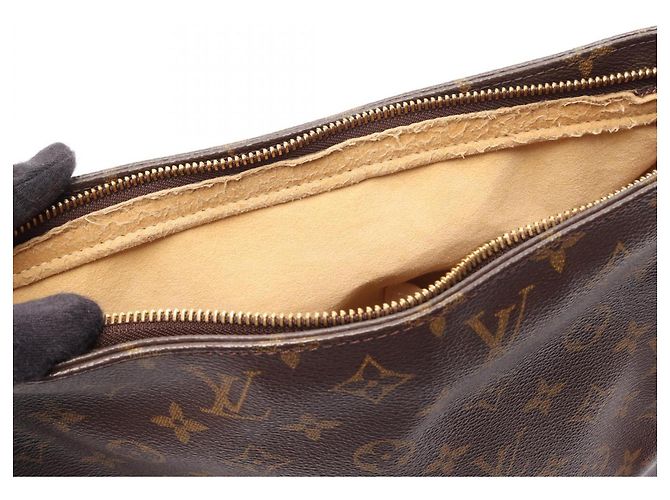 Borsa a Spalla Louis Vuitton Looping GM Monogram Marrone - vista 6