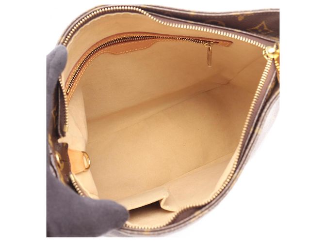 Borsa a Spalla Louis Vuitton Looping GM Marrone - vista 3