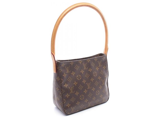Sac à épaule Louis Vuitton Looping MM Marron - vue 2
