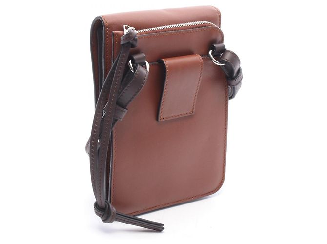 Borsa a tracolla piatta con soffietto Loewe Marrone - vista 2