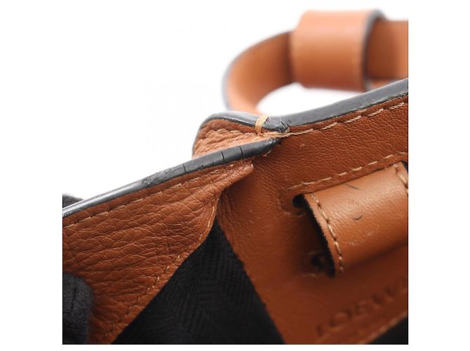 Borsa a mano Loewe Hammock Small 2-Way in pelle Marrone - vista 9