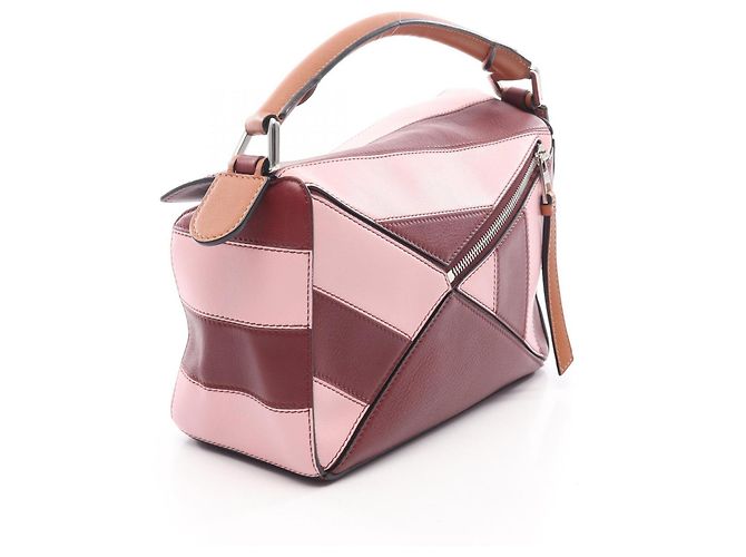 Loewe Puzzle Bag Small Braun Pink Bordeaux - Ansicht 2