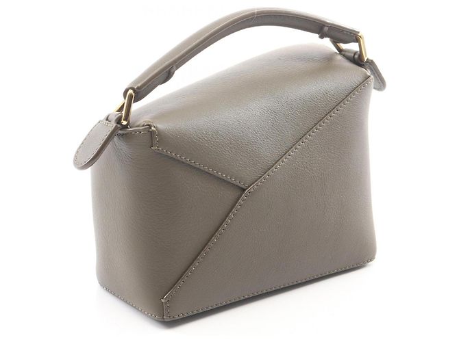 Borsa Loewe PUZZLE EDGE MINI 2-Way in pelle Cachi - vista 2