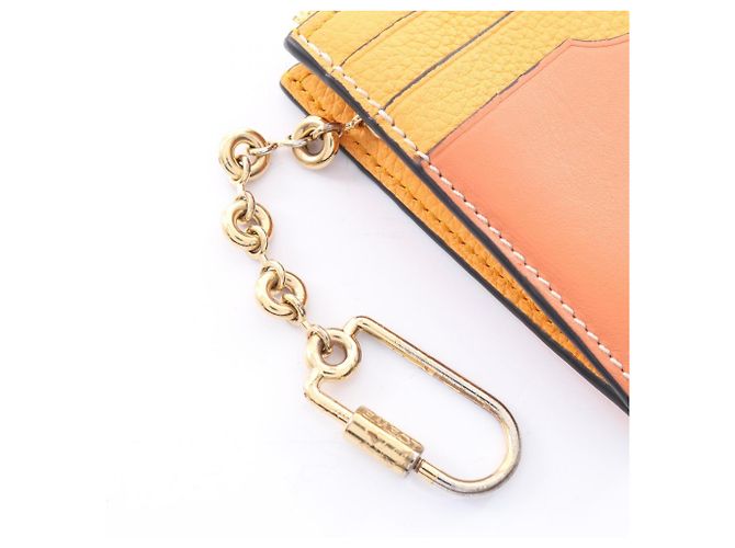 Tarjetero Anagram Square LOEWE con llavero Castaño Rosa Naranja - vista 5