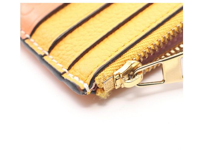 Tarjetero Anagram Square LOEWE con llavero Castaño Rosa Naranja - vista 8
