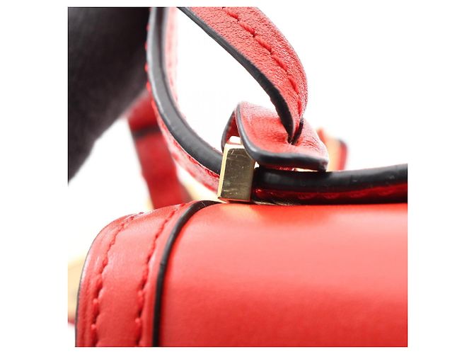 Bolso de hombro de cuero rojo Loewe Barcelona - vista 12
