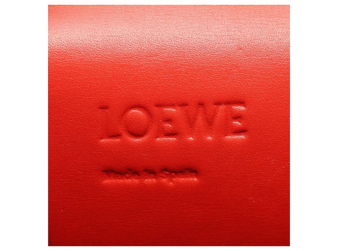 Bolso de hombro de cuero rojo Loewe Barcelona - vista 4