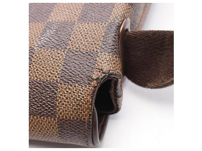 Borsa a Spalla Louis Vuitton Brooklyn PM Damier Ebene Marrone - vista 10