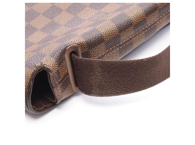 Borsa a Spalla Louis Vuitton Brooklyn PM Damier Ebene Marrone - vista 11