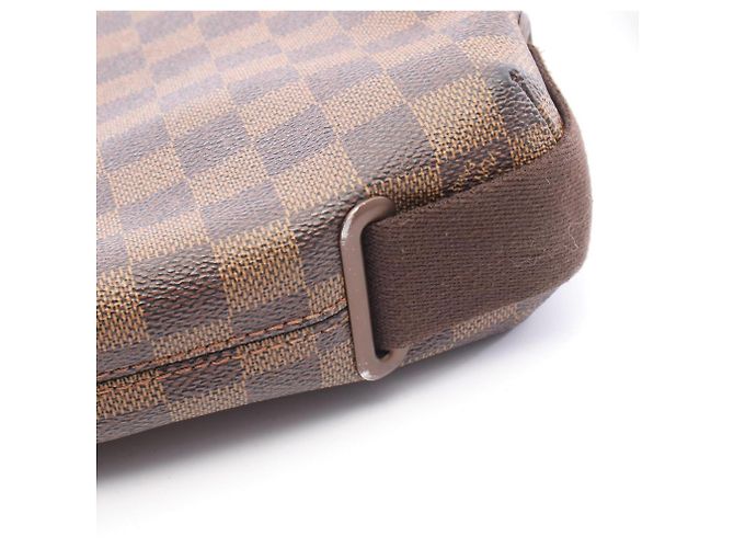 Borsa a Spalla Louis Vuitton Brooklyn PM Damier Ebene Marrone - vista 12