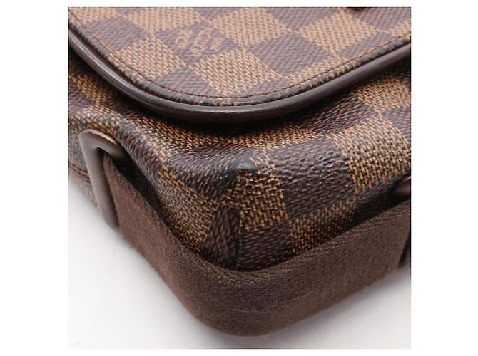 Borsa a Spalla Louis Vuitton Brooklyn PM Damier Ebene Marrone - vista 7