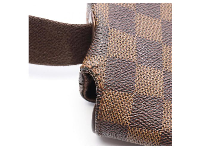 Borsa a Spalla Louis Vuitton Brooklyn PM Damier Ebene Marrone - vista 9