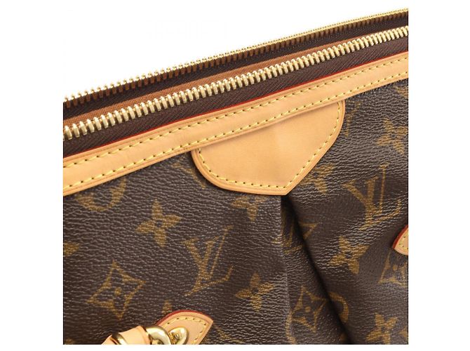 Borsa a Spalla Louis Vuitton Palermo GM Monogram Marrone - vista 10