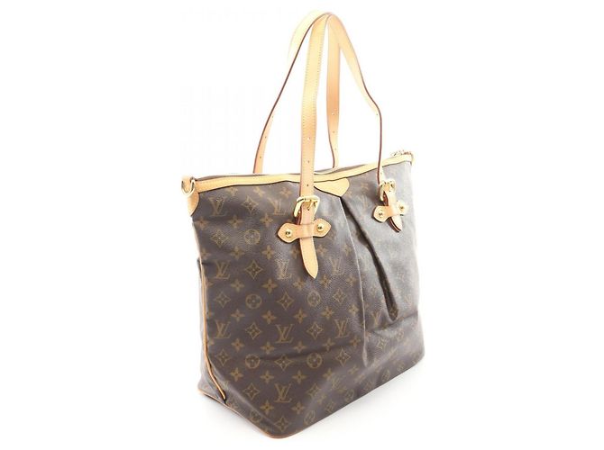 Borsa a Spalla Louis Vuitton Palermo GM Monogram Marrone - vista 2