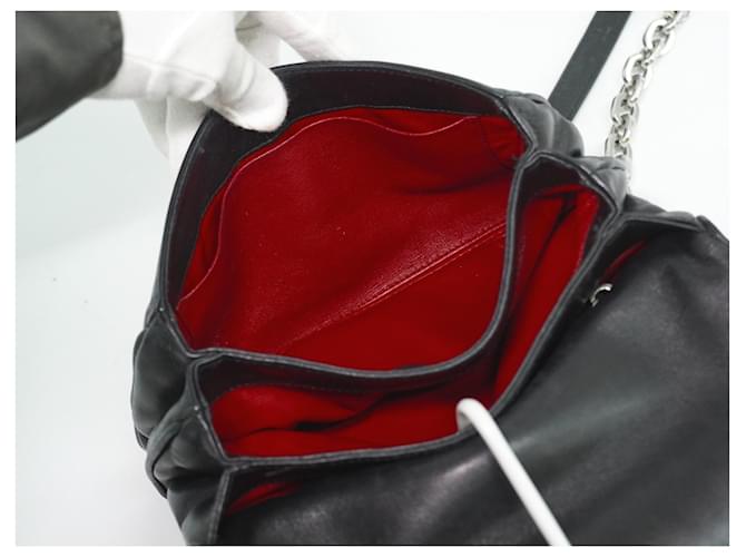 Prada Compartment Chain Flap Nappa Gaufre Small Nero - vista 4