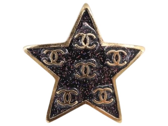 CHANEL Star Coco Mark Pierce Metal Gold Tone CC Auth SW2654SAM - vista 2
