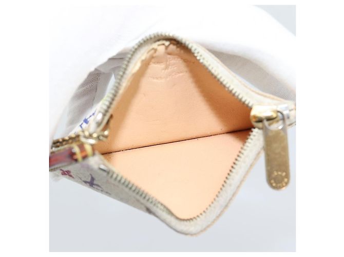 LOUIS VUITTON Monogram Multicolor Pochette Cles White M92655 LV Auth 192941 Bianco - vista 11