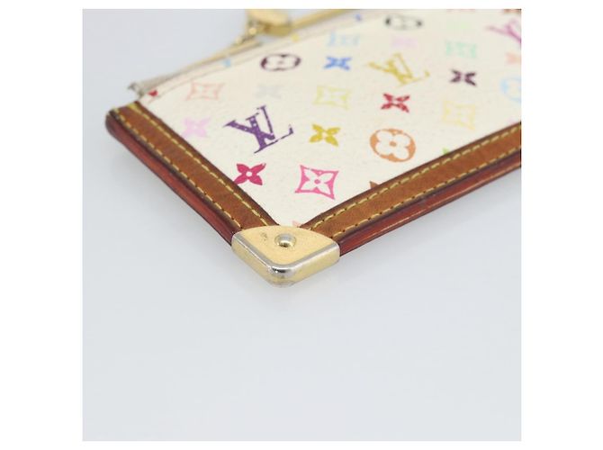 LOUIS VUITTON Monogram Multicolor Pochette Cles White M92655 LV Auth 192941 Bianco - vista 14