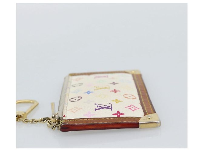 LOUIS VUITTON Monogram Multicolor Pochette Cles White M92655 LV Auth 192941 Bianco - vista 3