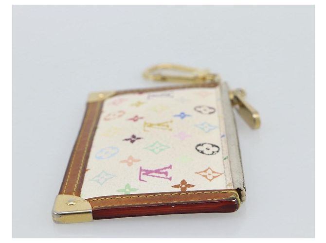 LOUIS VUITTON Monogram Multicolor Pochette Cles White M92655 LV Auth 192941 Bianco - vista 4