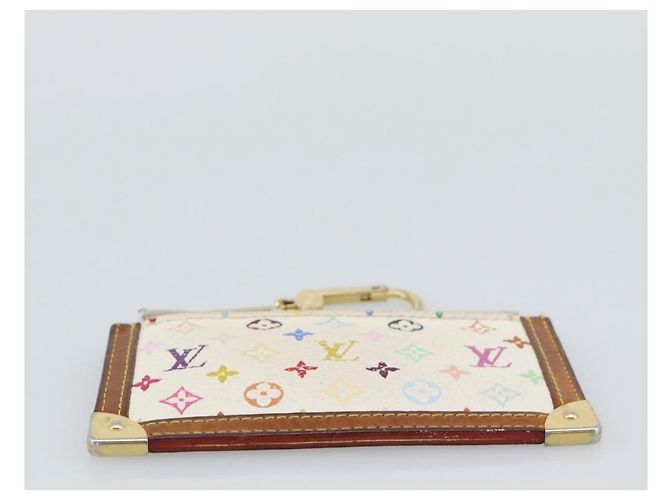LOUIS VUITTON Monogram Multicolor Pochette Cles White M92655 LV Auth 192941 Bianco - vista 7